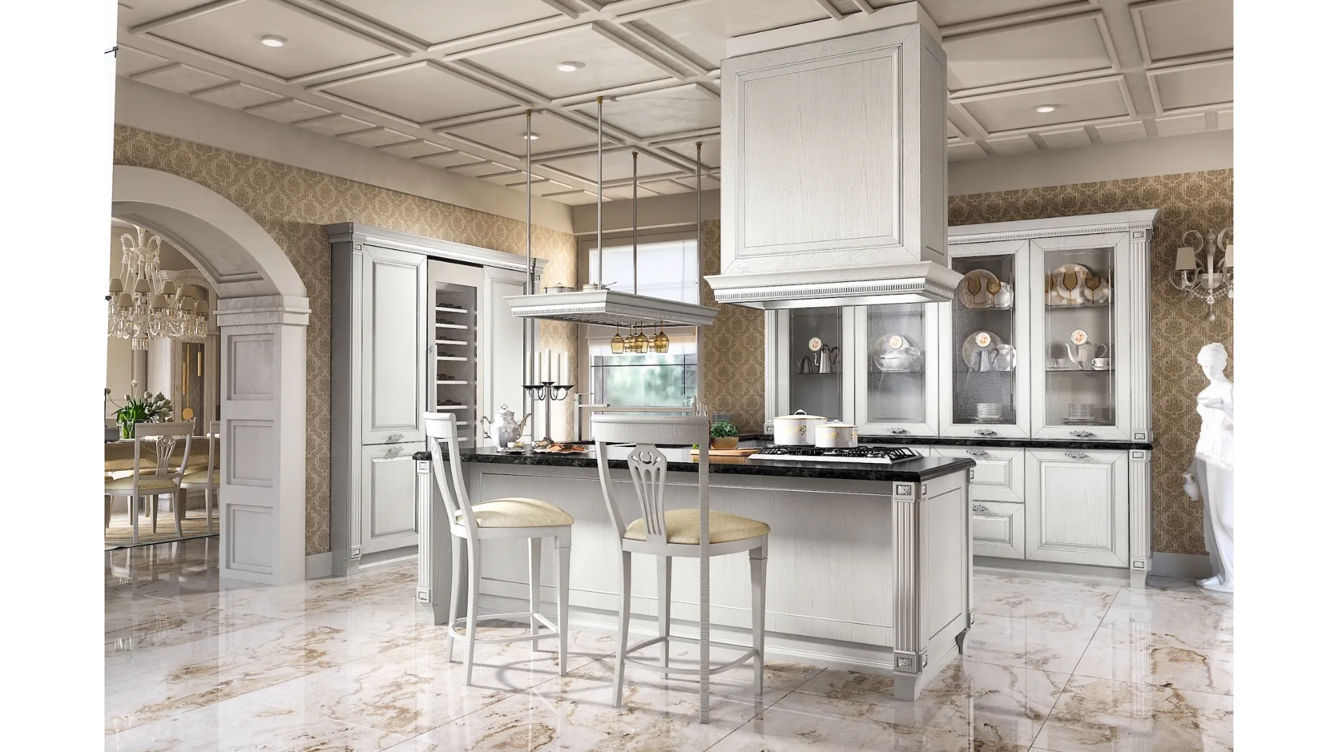 Cucina Classica Imperial con isola di Home Cucine