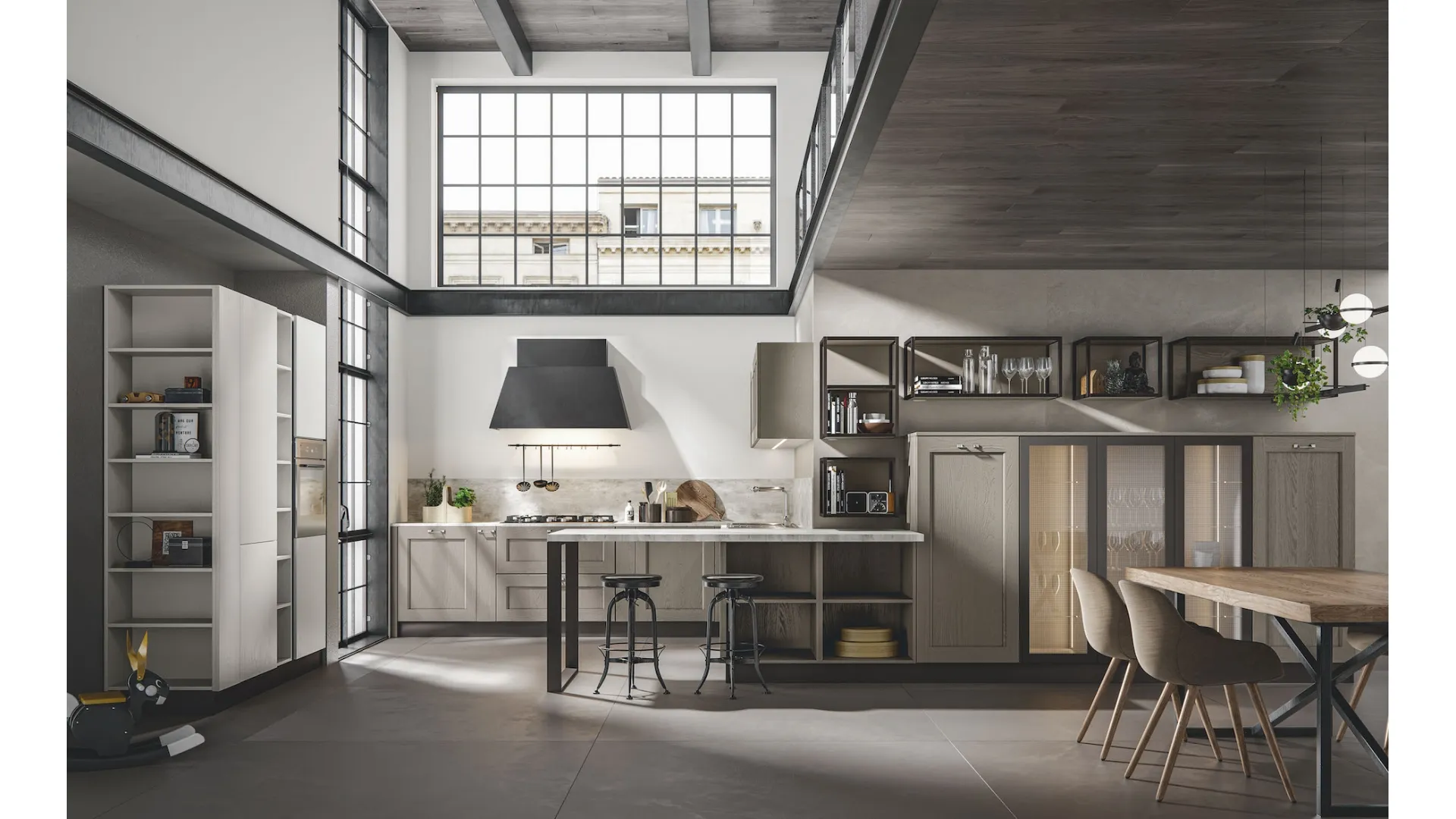 Cucina Classica Olimpia con penisola di Home Cucine