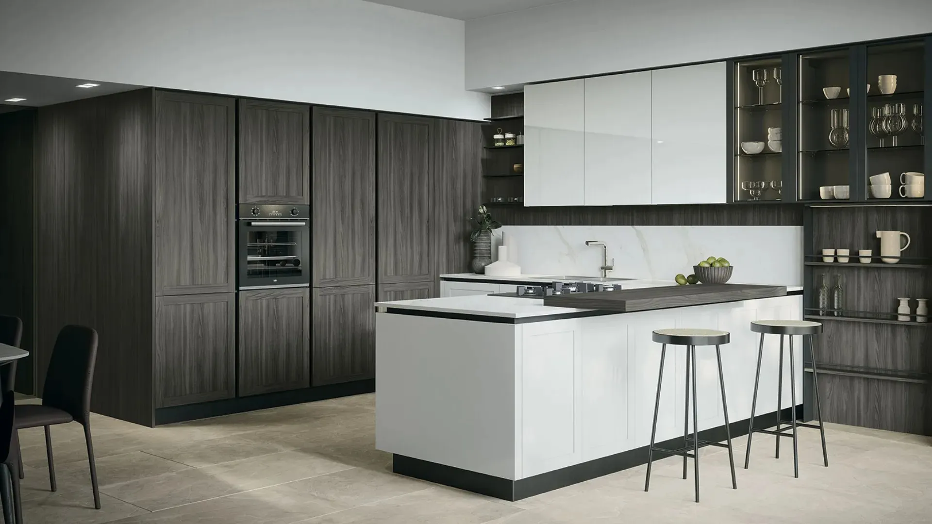 Cucina Classica con penisola River 01 di Forma Cucine