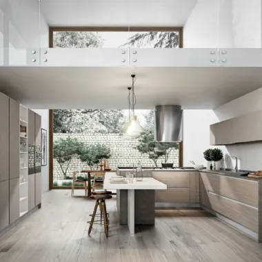 Cucina Moderna Cartesia con penisola di Home Cucine
