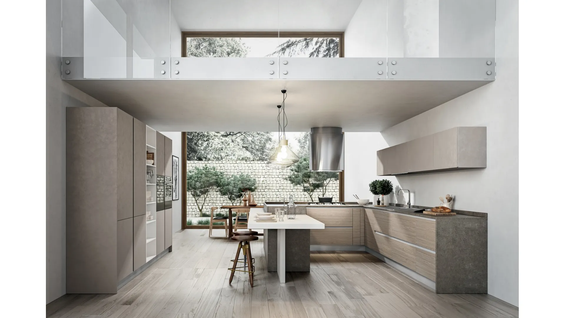 Cucina Moderna Cartesia con penisola di Home Cucine