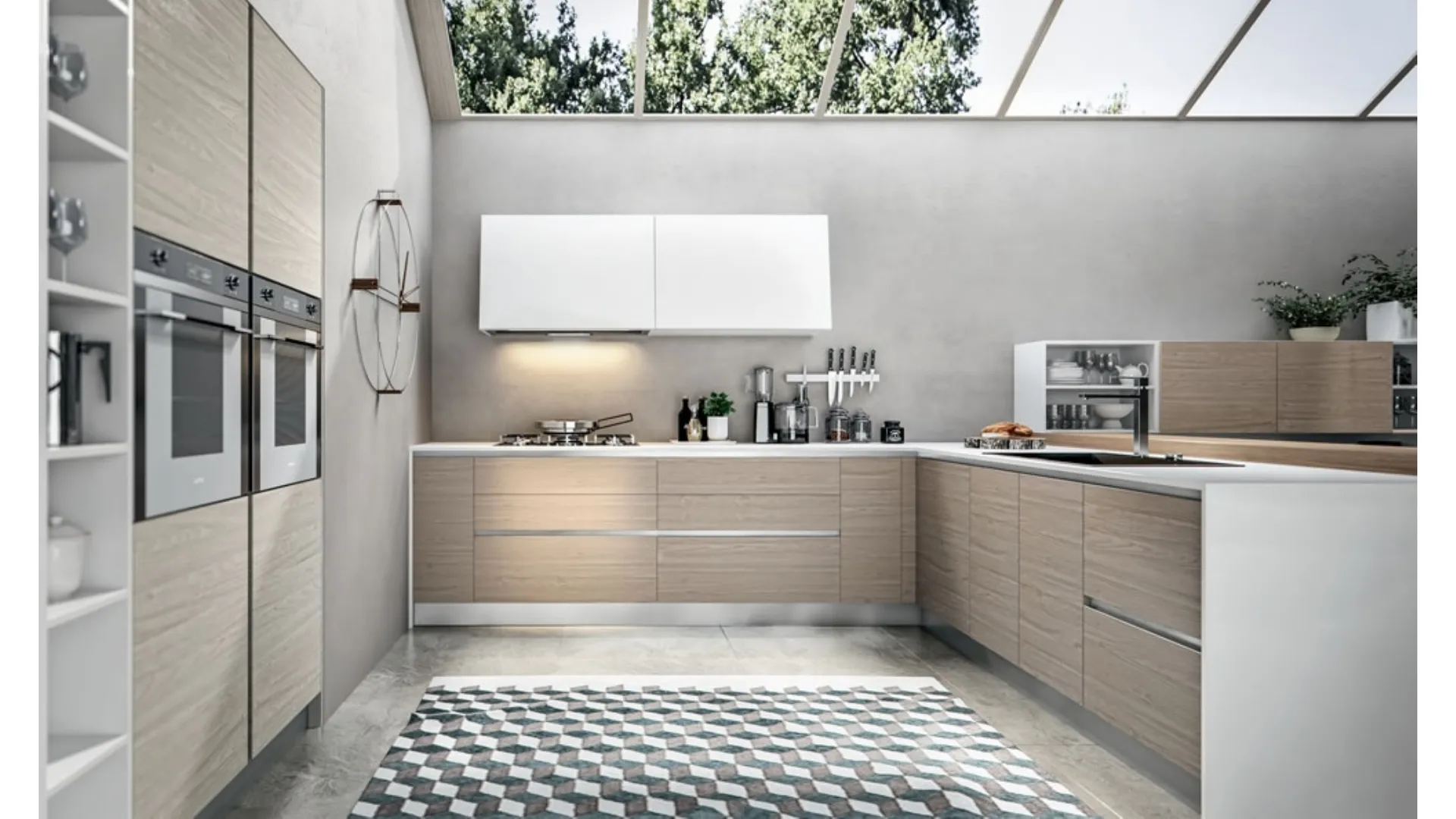Cucina Moderna Cartesia con penisola di Home Cucine