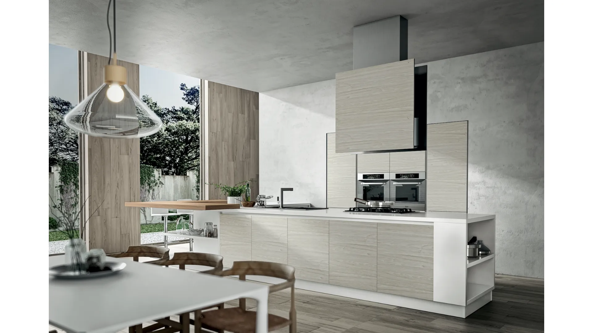 Cucina Moderna Cartesia con penisola di Home Cucine