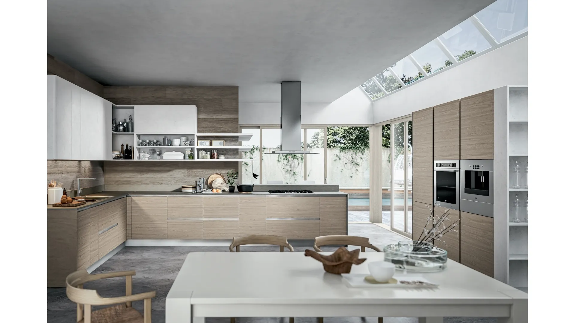 Cucina Moderna Cartesia con penisola di Home Cucine