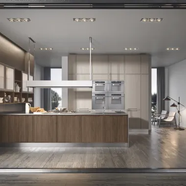 Cucina Moderna Estetica con penisola in frassino di Home Cucine