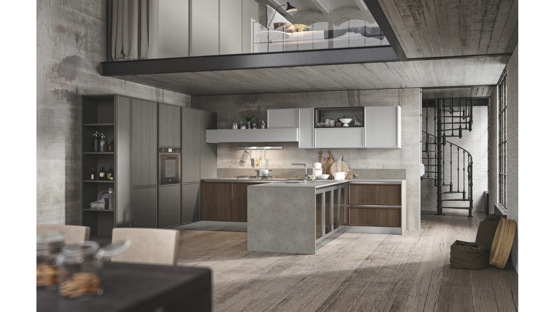 Cucina Moderna Estetica con penisola di Home Cucine