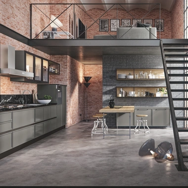 Cucina Moderna Etica lineare in laccato opaco di Home Cucine
