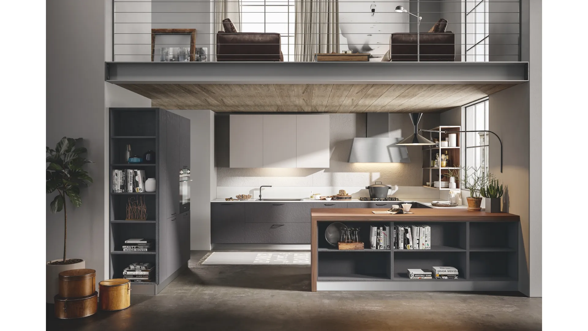 Cucina Moderna Genesi con penisola di Home Cucine