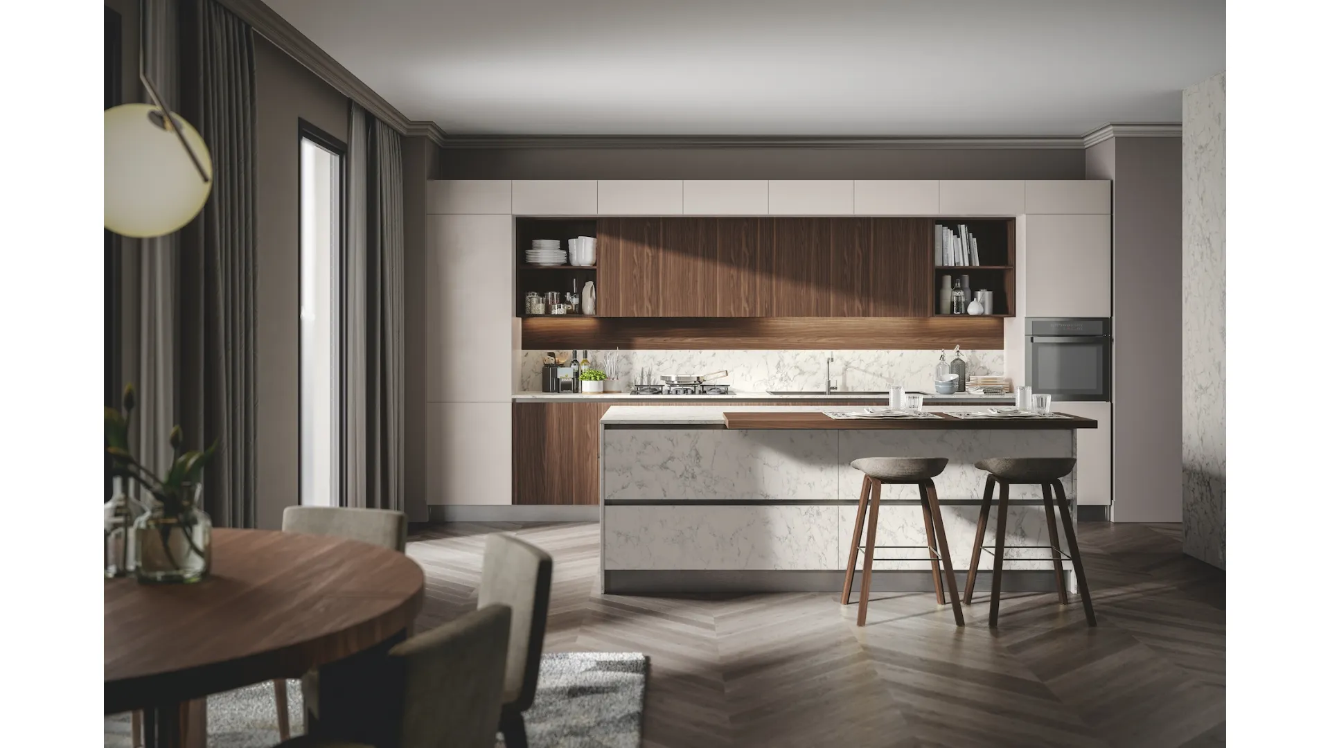 Cucina Moderna Genesi con isola di Home Cucine