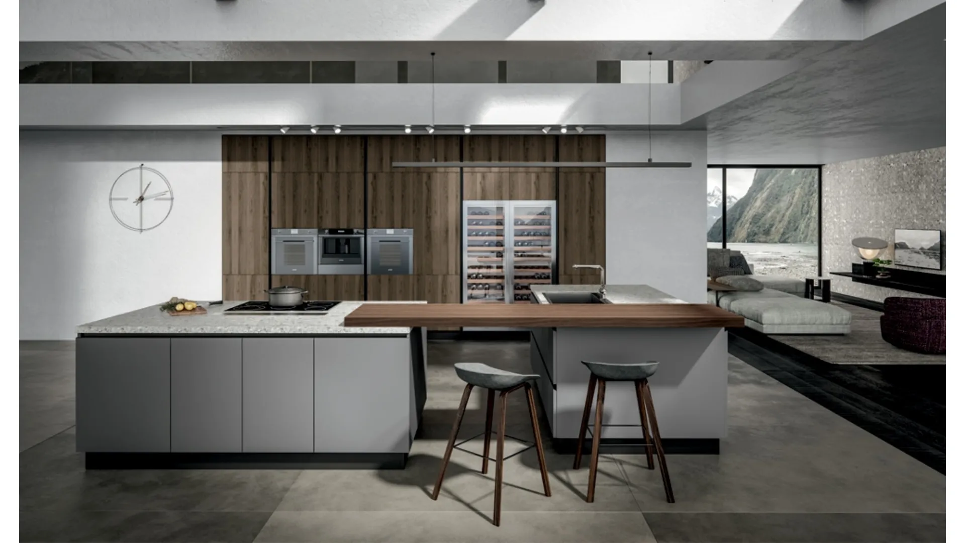 Cucina Moderna Genesi con isola di Home Cucine