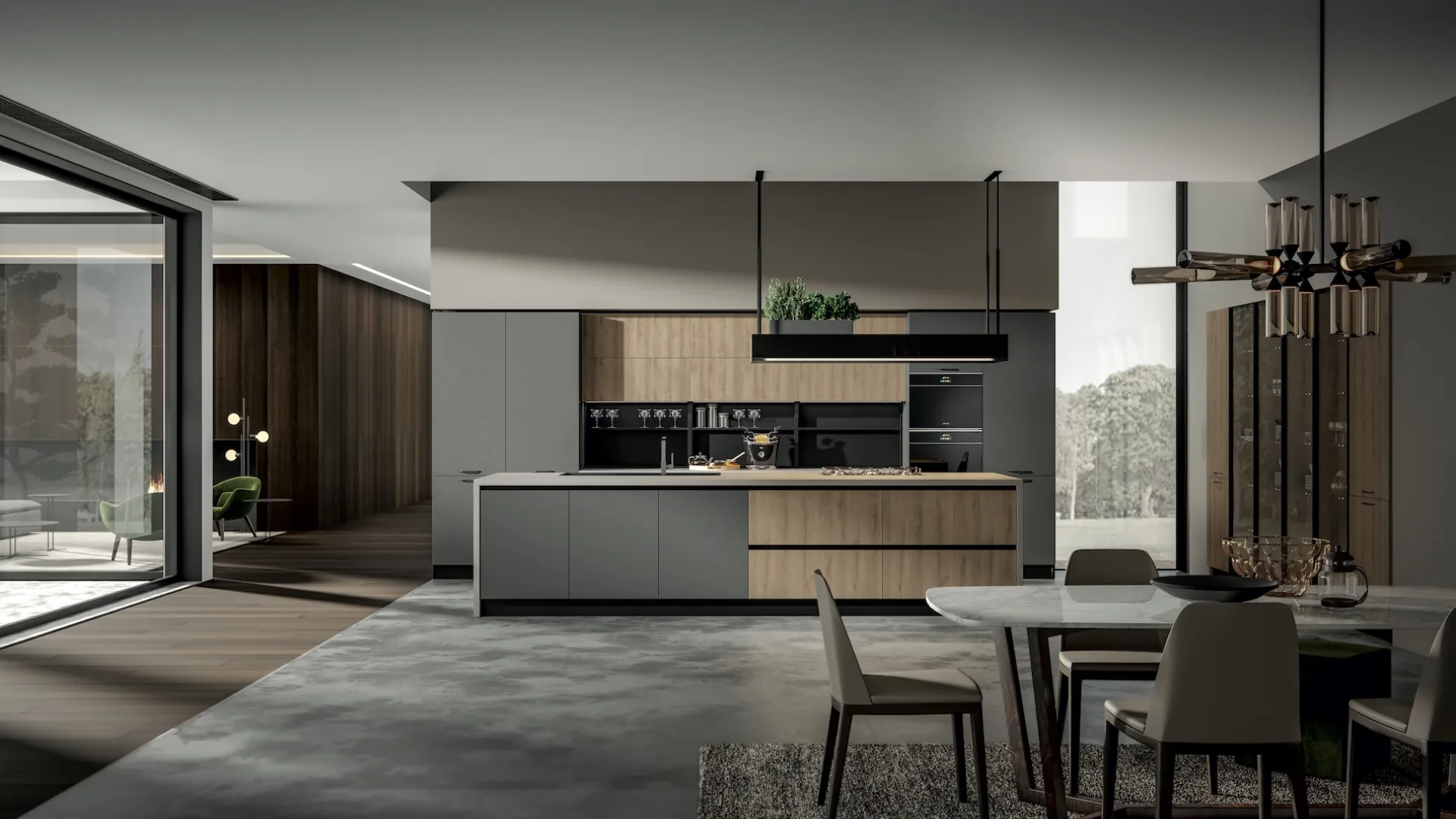 Cucina Moderna Genesi con isola di Home Cucine