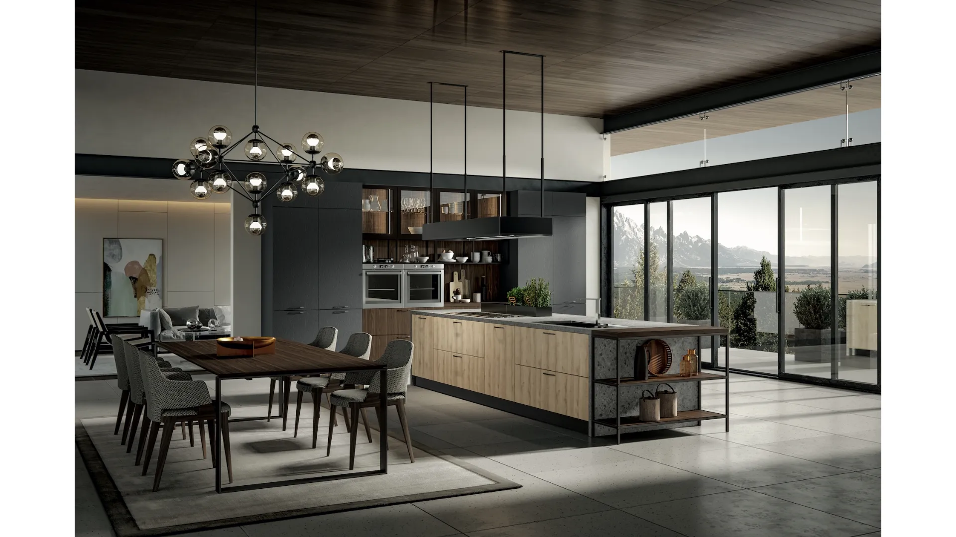 Cucina Moderna Genesi con isola di Home Cucine