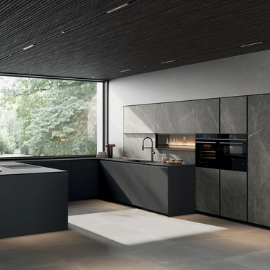 Cucina Moderna con penisola Glass 2|0 08 di Arredo3