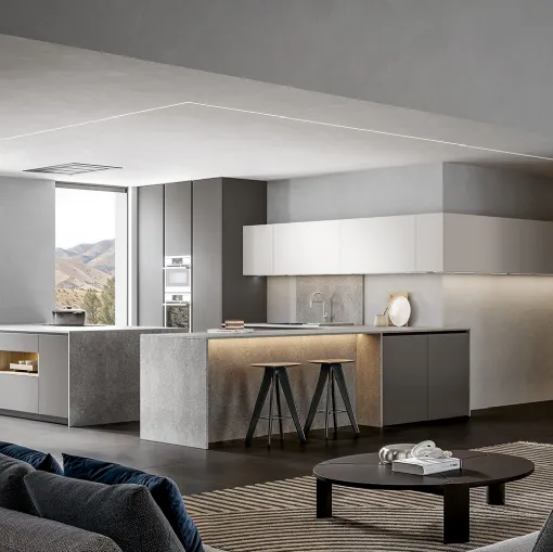 Cucina Moderna Infinity con penisola di Home Cucine