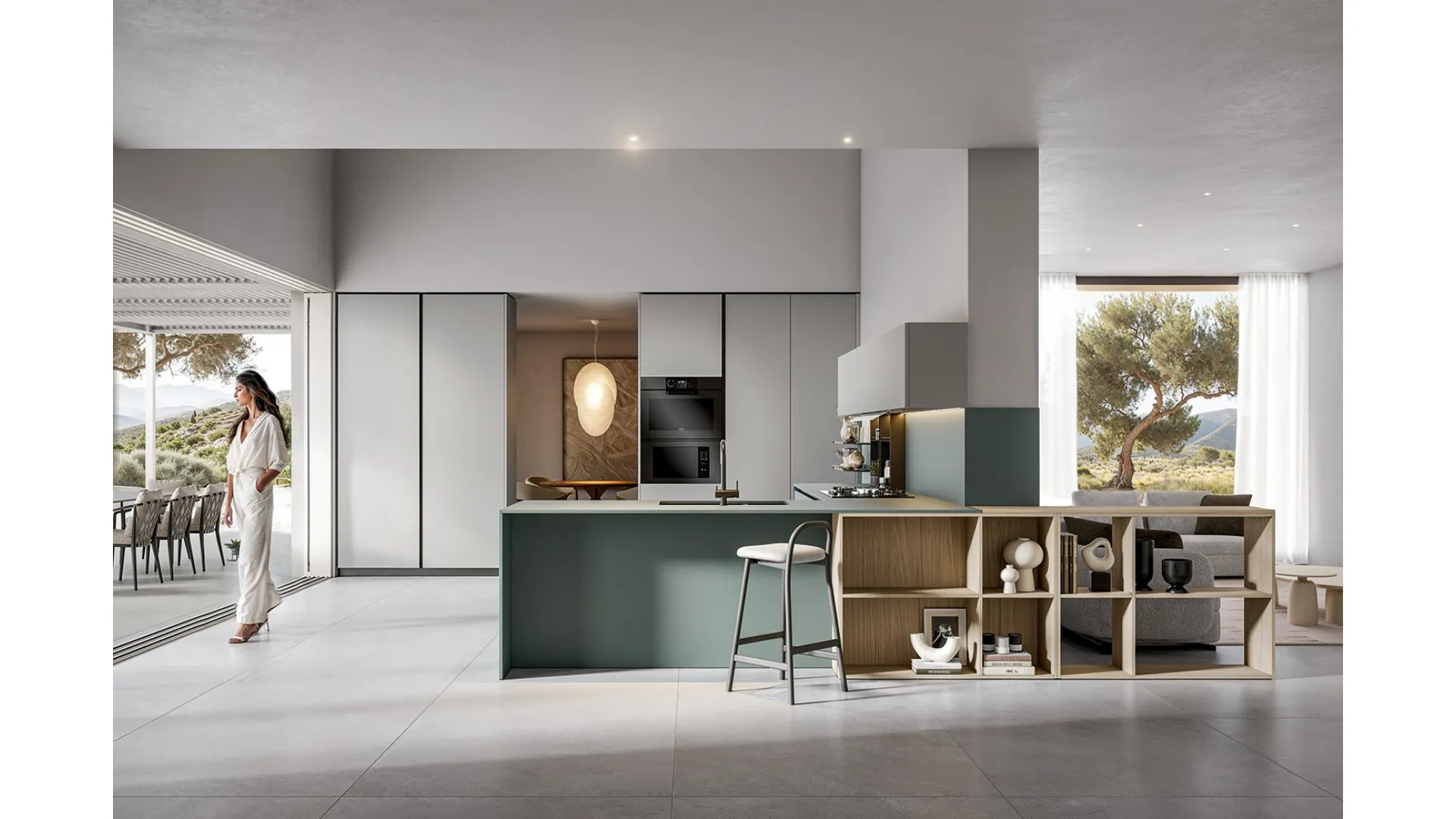 Cucina Moderna Infinity con penisola di Home Cucine
