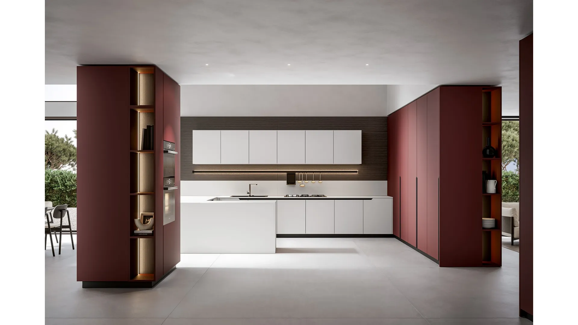Cucina Moderna Infinity con penisola di Home Cucine