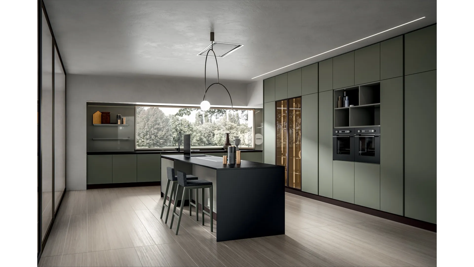 Cucina Moderna Klee con isola di Home Cucine