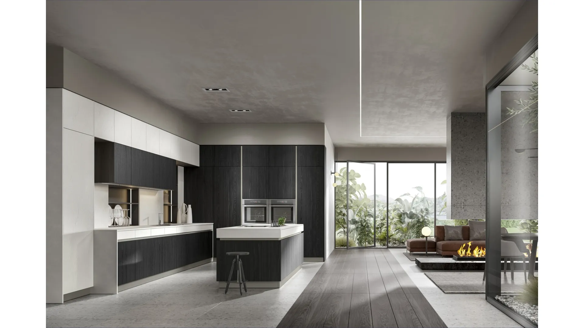 Cucina Moderna Logos con isola di Home Cucine