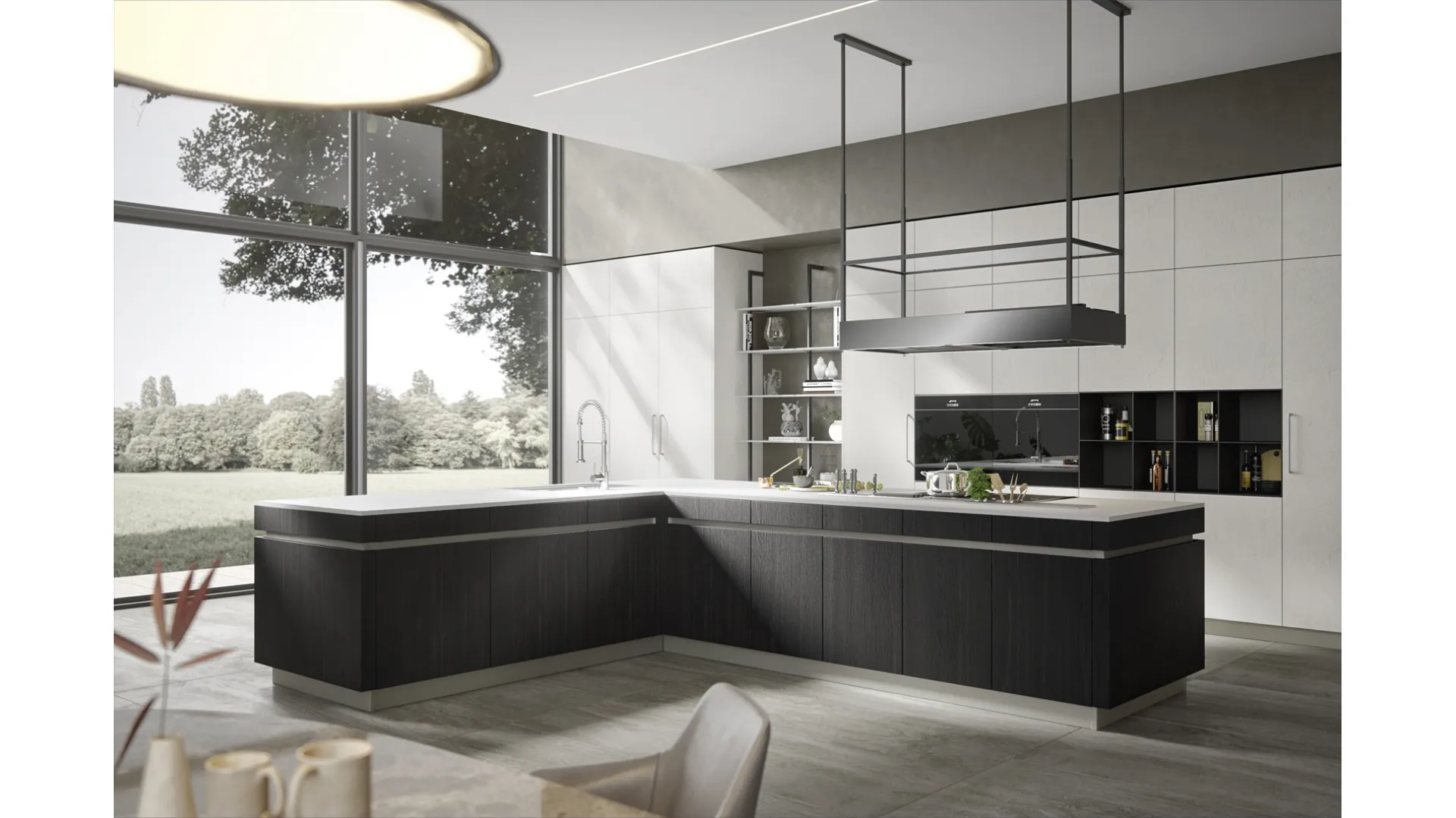Cucina Moderna Logos con isola di Home Cucine