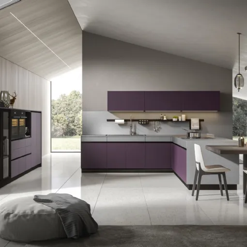 Cucina Moderna Logos con penisola di Home Cucine