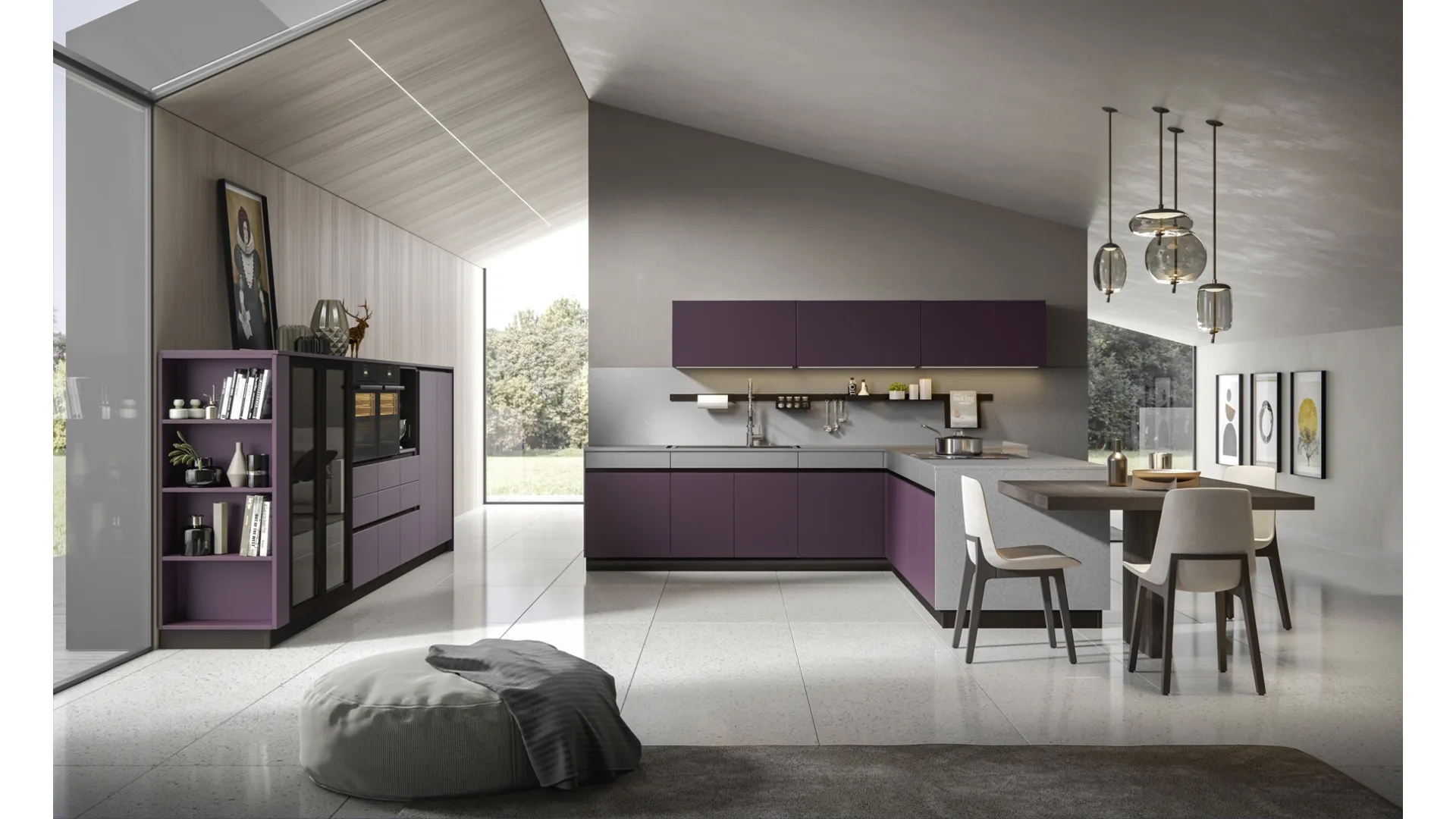 Cucina Moderna Logos con penisola di Home Cucine