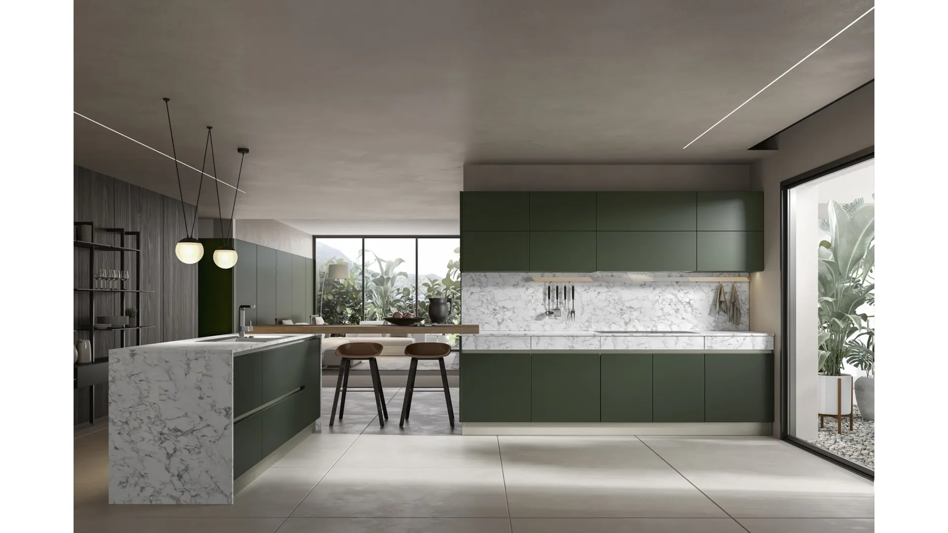 Cucina Moderna Logos con penisola di Home Cucine