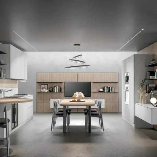 Cucina Moderna Mela con penisola di Home Cucine