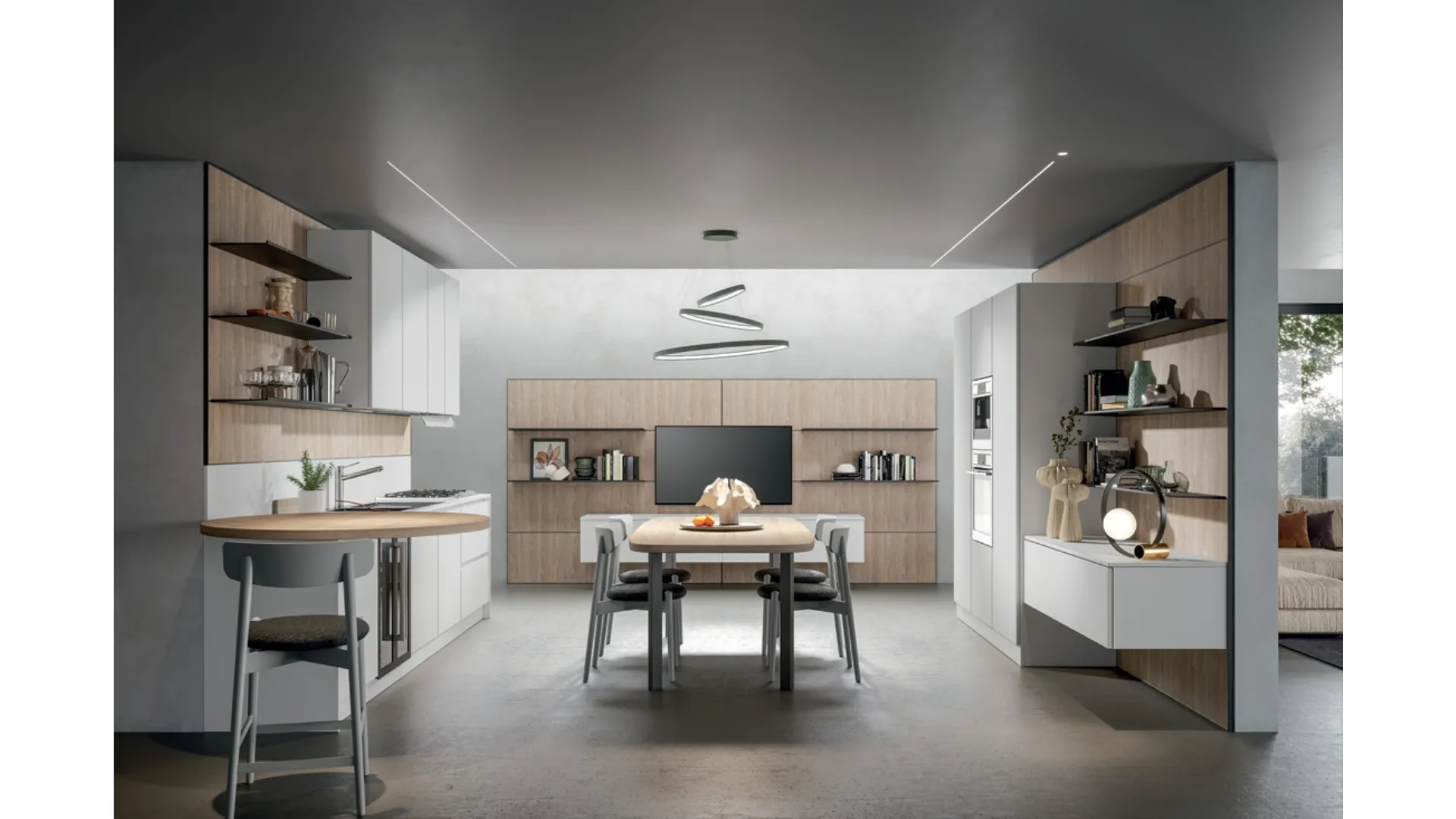 Cucina Moderna Mela con penisola di Home Cucine