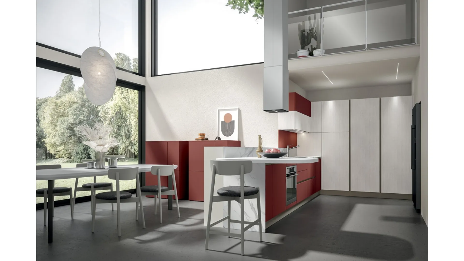 Cucina Moderna Mela con penisola di Home Cucine