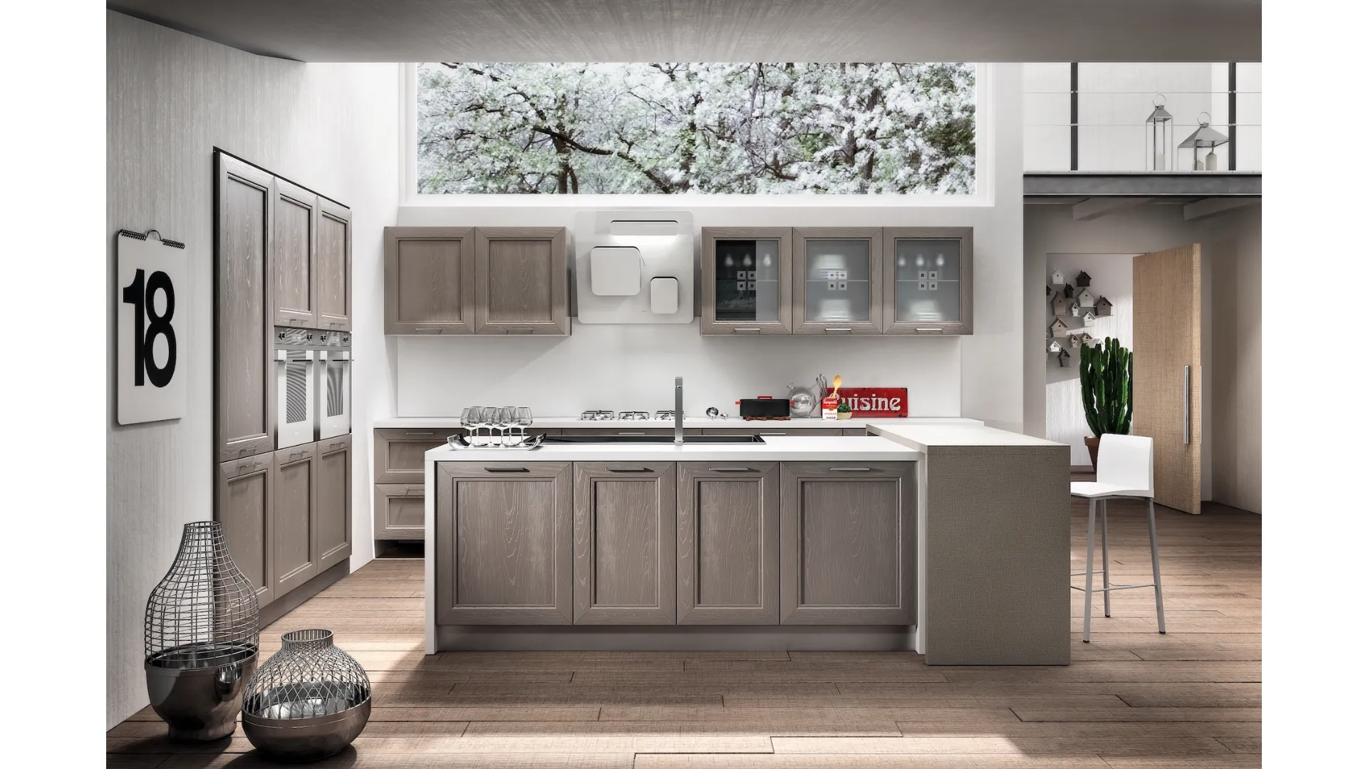 Cucina Moderna Metropoli con isola di Home Cucine