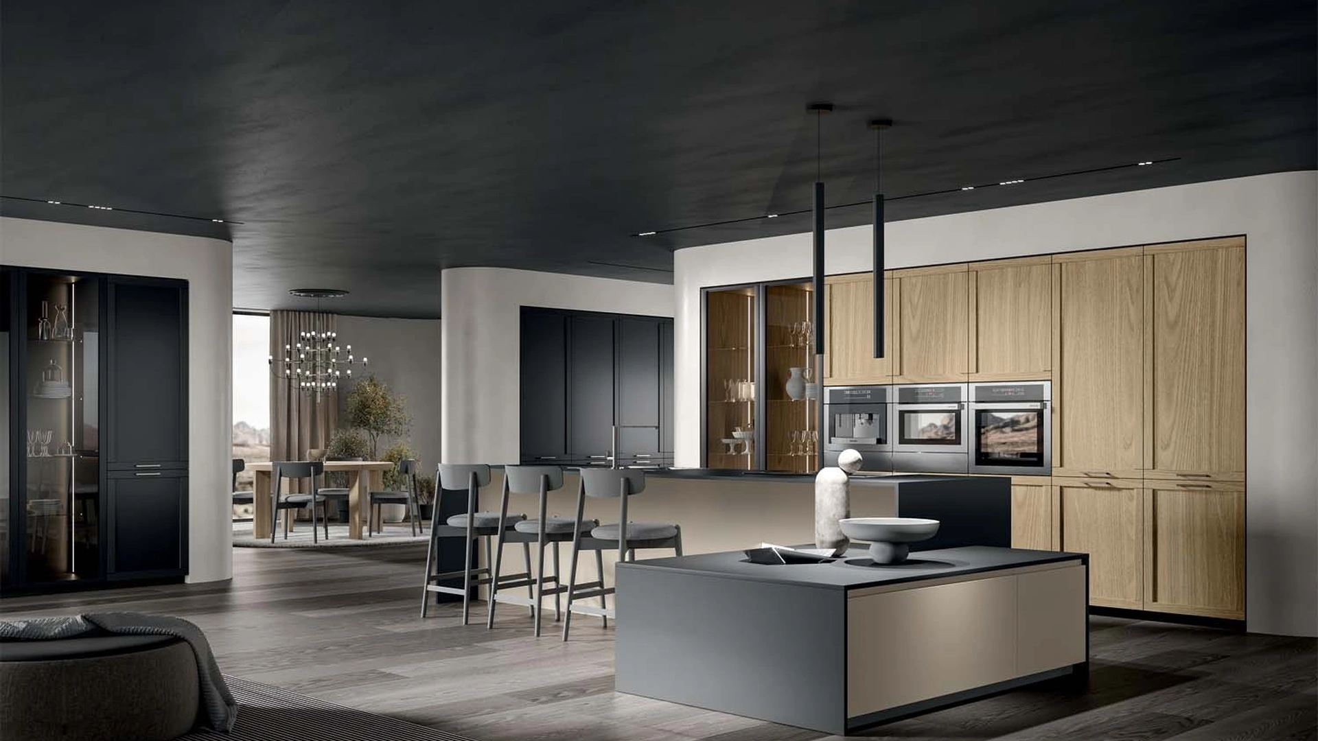 Cucina Moderna Nexa finitura Quercia di Home Cucine