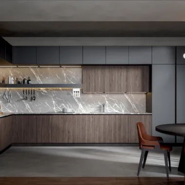 Cucina Moderna Palù angolare in PVC di Home Cucine