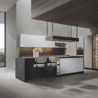 Cucina Moderna Palù con isola in PVC di Home Cucine