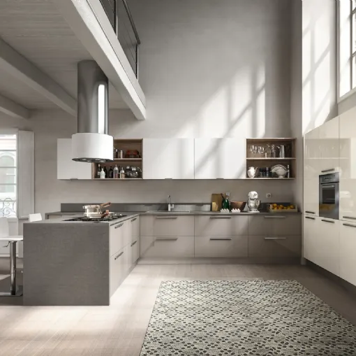Cucina Moderna Reflexa con penisola di Home Cucine