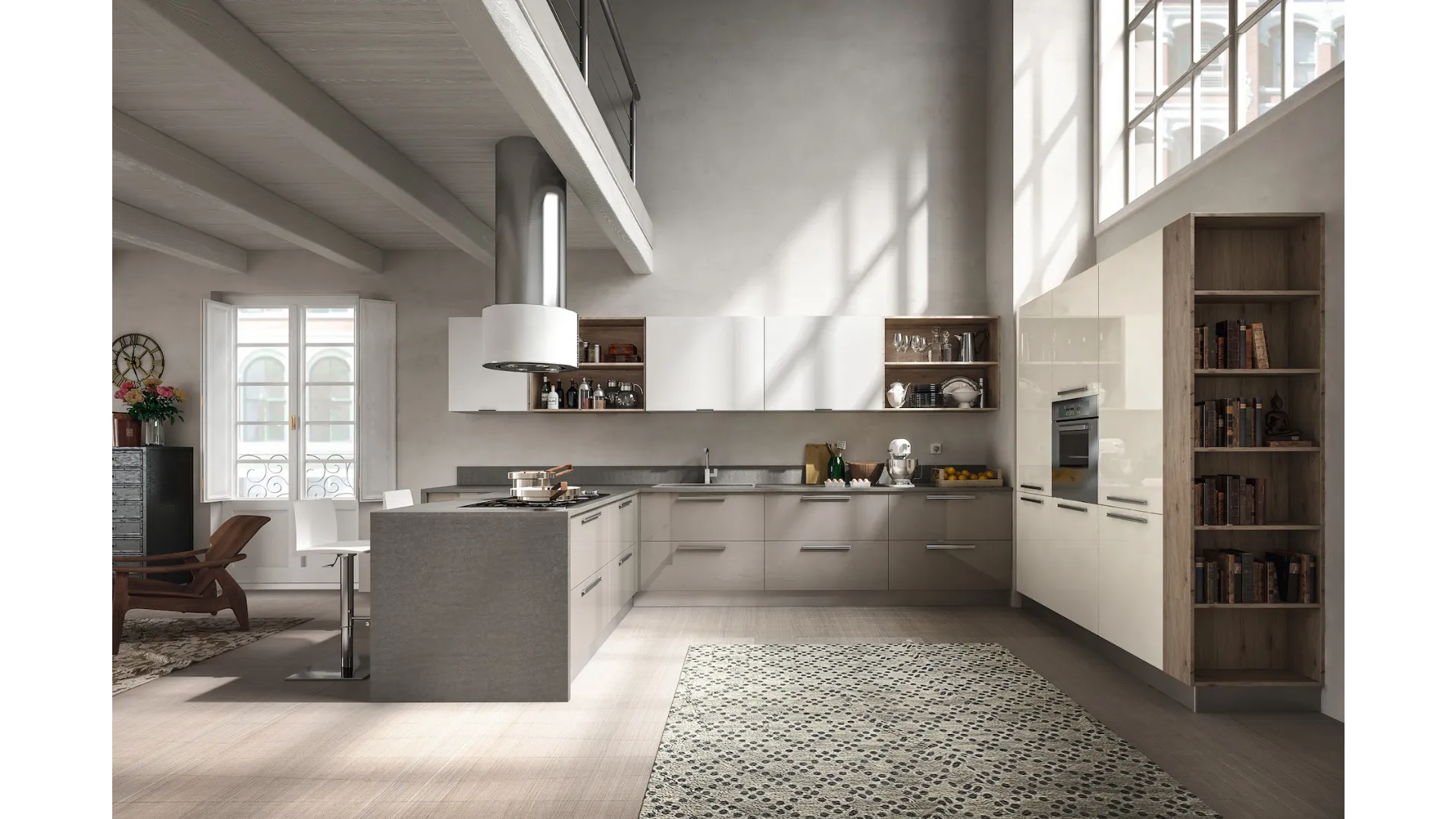 Cucina Moderna Reflexa con penisola di Home Cucine
