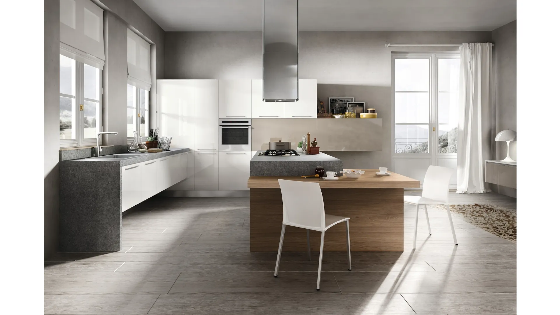 Cucina Moderna Reflexa con isola di Home Cucine