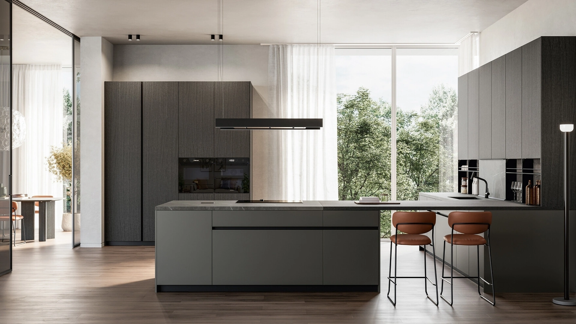 Cucina Moderna con penisola Time 03 di Arredo3